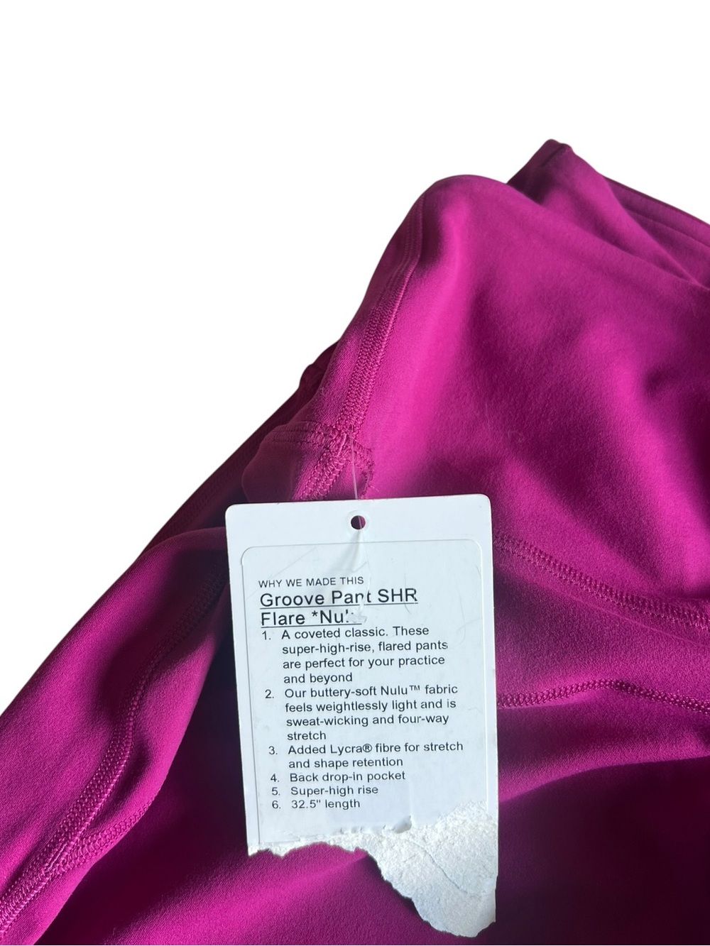 NWT Lululemon Groove Super-High-Rise Flared Pant Nulu Magenta Purple Size 12 - Picture 7 of 12